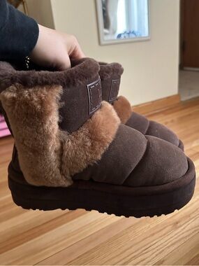 UGG Classic Chillapeak Burnt Cedar Fur Boots